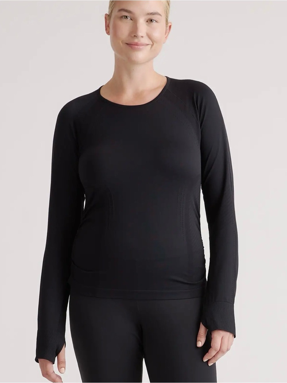 Quince Seamless Ruched Long Sleeve Top